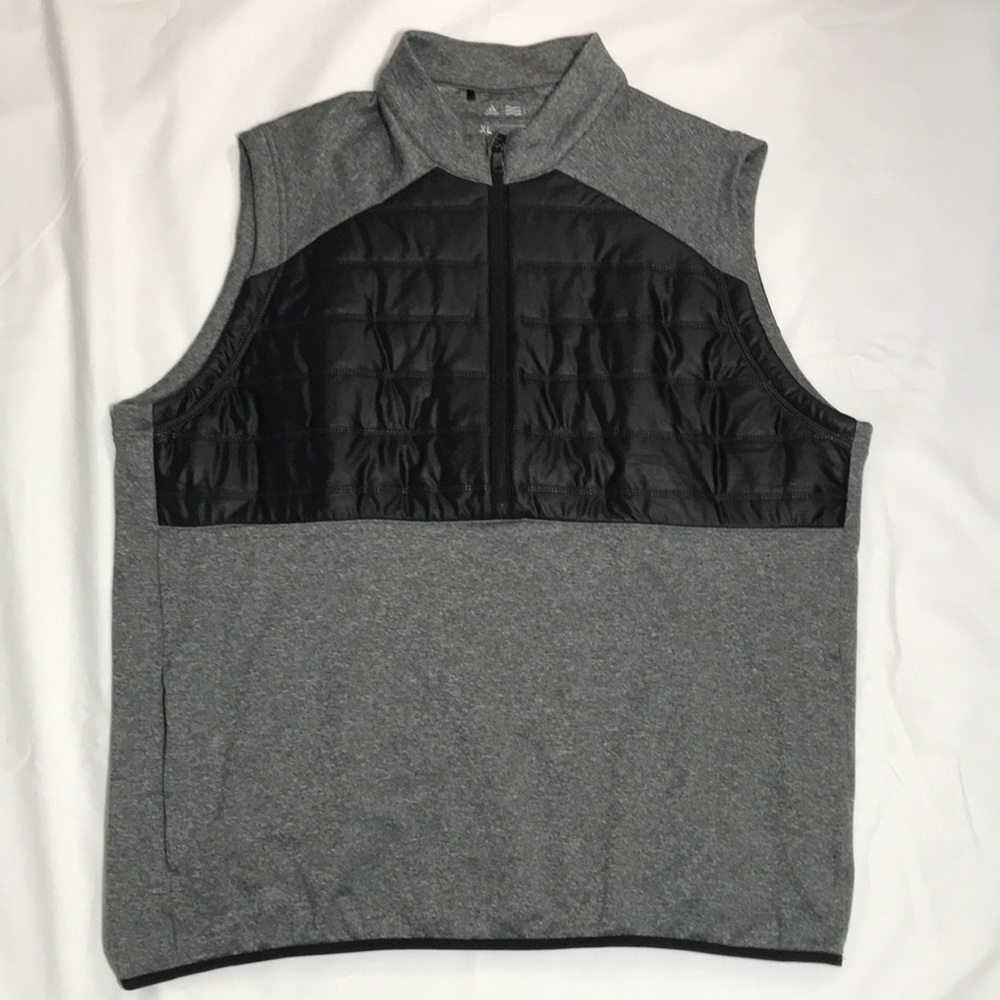 NWOT Adidas ClimaHeat Golf Quilted Vest Mens XL 1/2 zip